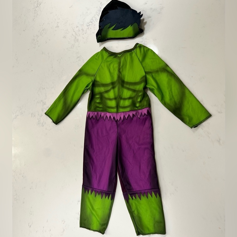 Kids Green and Purple Superhero HULK Costume - Picture 2 of 11